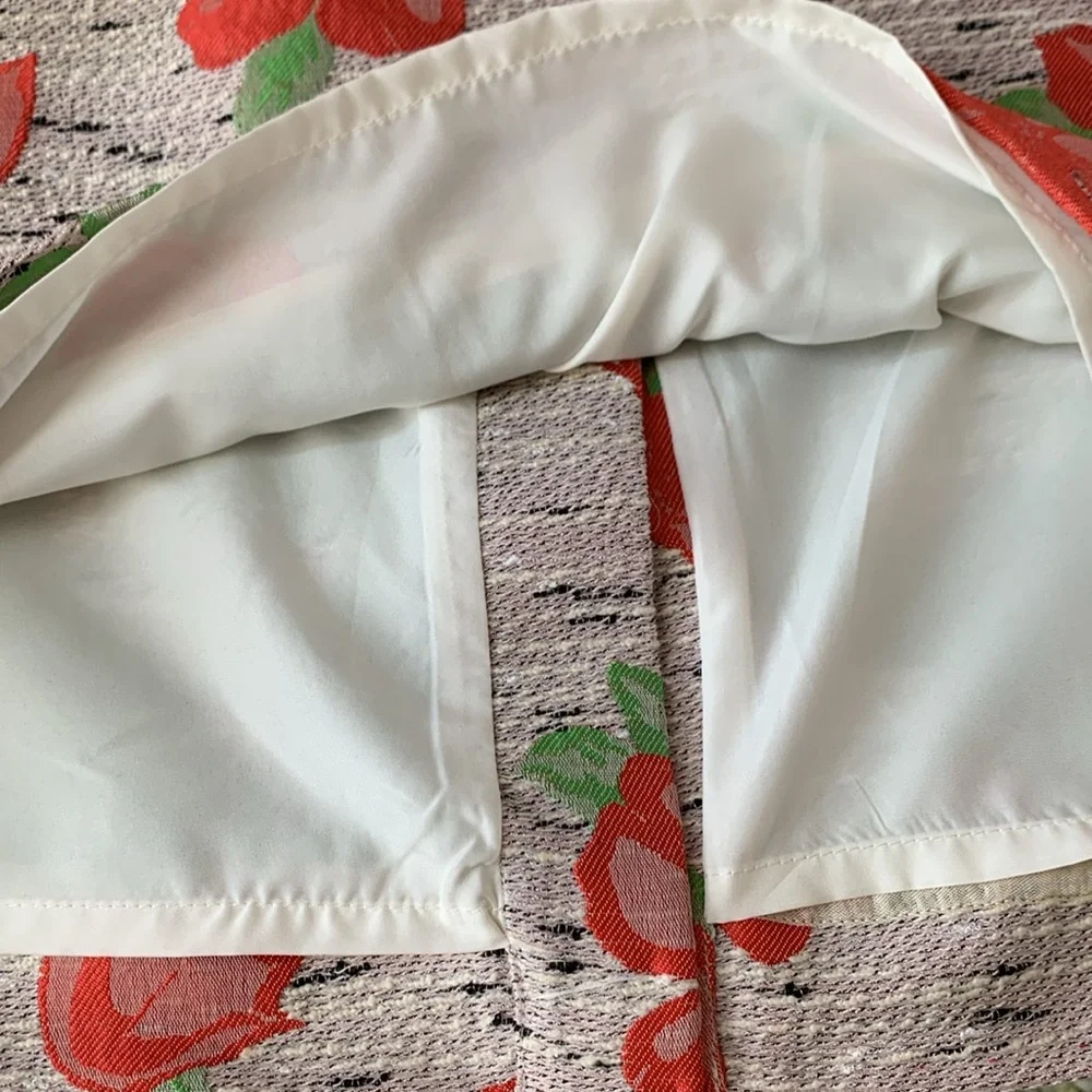 J. CREW BROCADE FLORAL MINI SKIRT